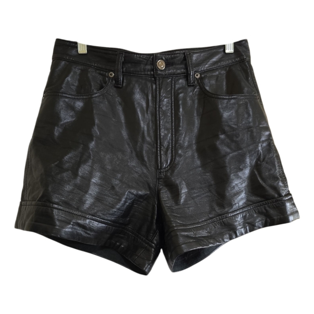 AGOLDE Recycled Leather Angled Hem Short 28 - Picture 3 of 10